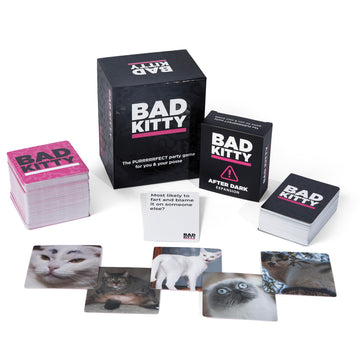 BAD KITTY Party Game + After Dark Expansion Set - The Ultimate Meme Game with Cats - The Cats Against Humans Card Game