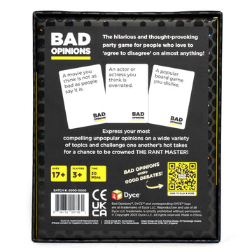 Bad Opinions Party Game - The Hilarious Adult Card Game of Hot Takes & Sizzling Debates