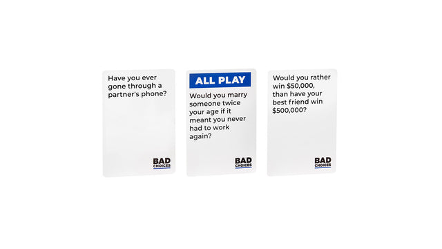BAD CHOICES Party Game - The Have You Ever? Game - Hilarious Adult Card Game