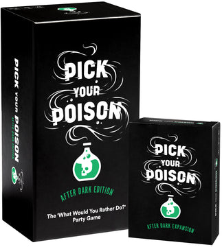 Pick Your Poison After Dark + Expansion Set Party Game - The “What Would You Rather Do?” Adult Card Game