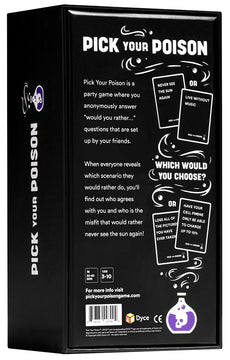 Pick Your Poison Party Game - The “What Would You Rather Do?” Family Card Game