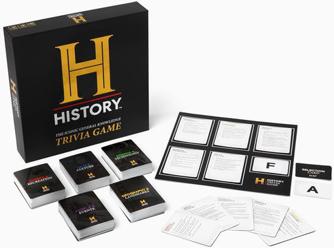 HISTORY Channel Trivia Game – 2000+ General Knowledge Questions | Official HISTORY Channel Trivia Card Game & Party Game for Adults, Families & Board Game Night – Great Gift for Dad & History Buffs