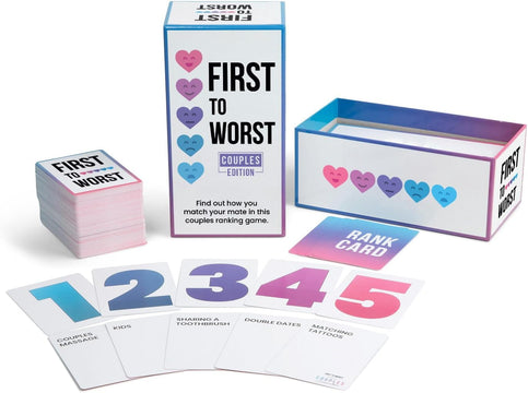 First to Worst Party Game – Couples Connection | Adult Relationship Card Game for Date Nights | Funny Ranking & Guessing Board Game for Friends, Valentine’s Day, & Gift Ideas