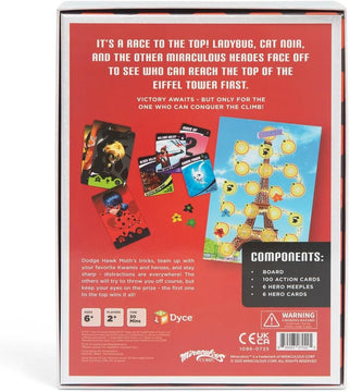 Miraculous Board Game - Race to the Top of the Tower – Fun Action Game for Kids | Super Hero Adventure Game Featuring Ladybug, Cat Noir & Friends for Family Game Night & Toy Gifts for Kids