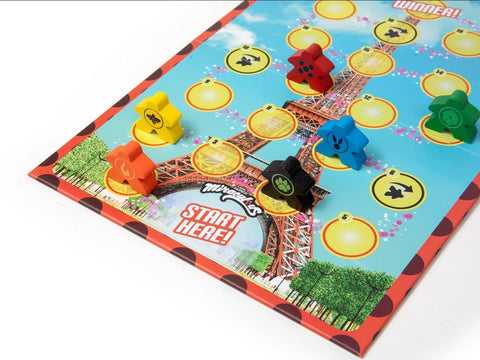 Miraculous Board Game - Race to the Top of the Tower – Fun Action Game for Kids | Super Hero Adventure Game Featuring Ladybug, Cat Noir & Friends for Family Game Night & Toy Gifts for Kids