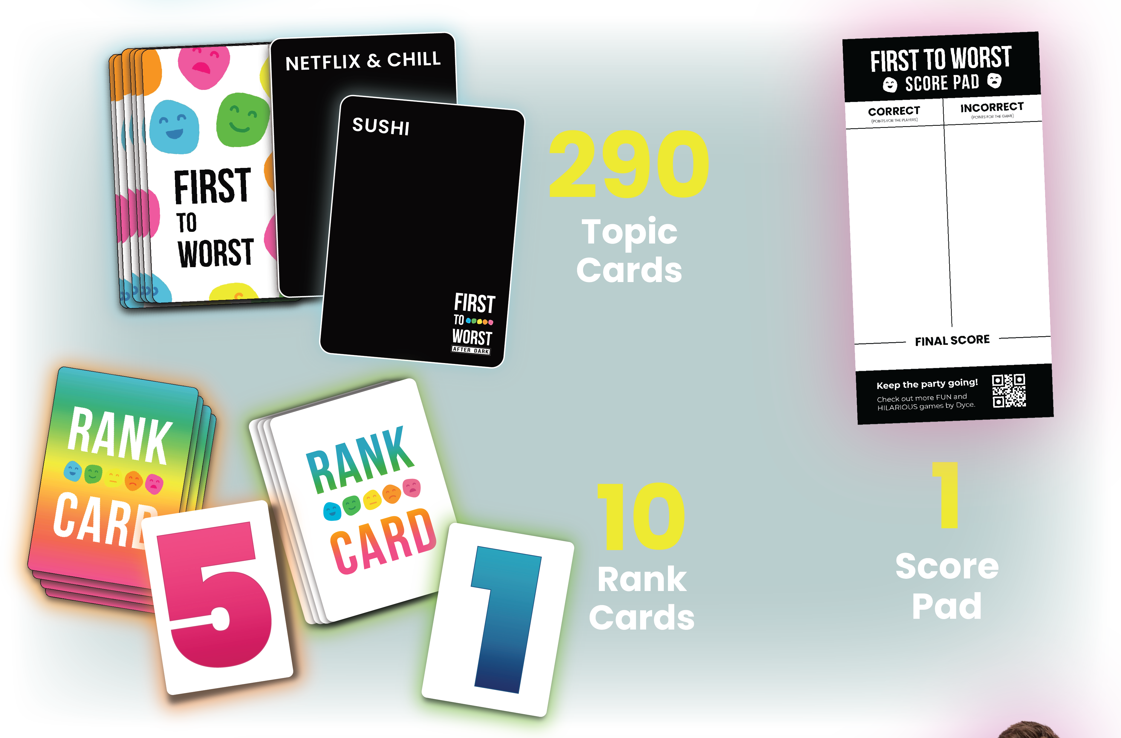 FIRST TO WORST After Dark Party Game – The Adult Card Game About How Your Friends & Family Rank Things | Funny Ranking & Guessing Board Game for Adults, Couples, Game Nights, Parties & Fun Gift Ideas