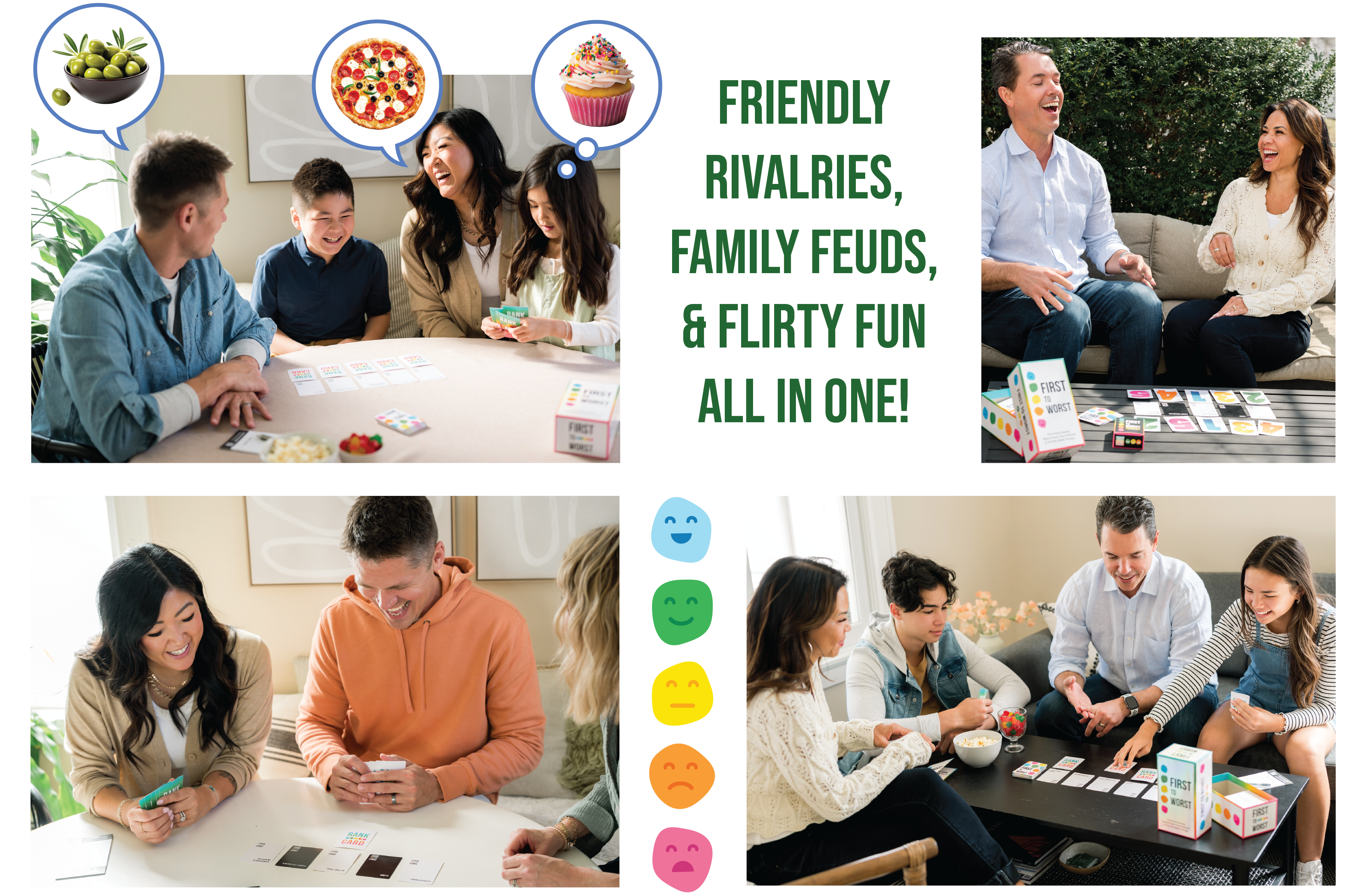 FIRST TO WORST Party Game – The Card Game About How Your Friends and Family Rank Things | Funny Ranking & Guessing Board Game for Friends & Family, Game Nights, Parties & Fun Gift Ideas